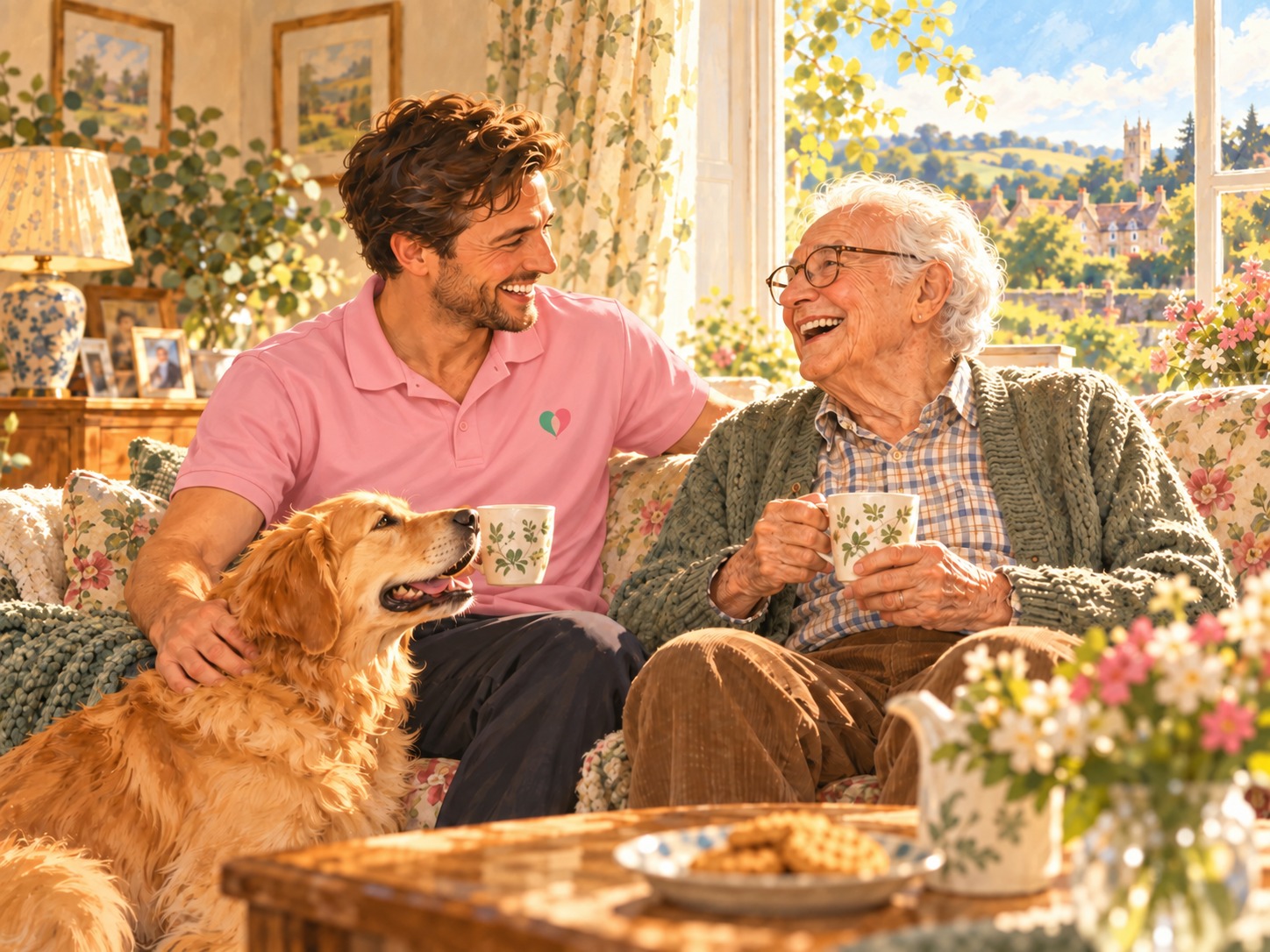 KC Care representative visiting an older gentleman